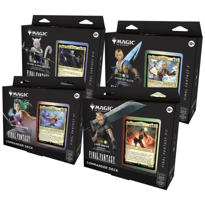 MTG Final Fantasy Commander Deck Display (4 Decks)
